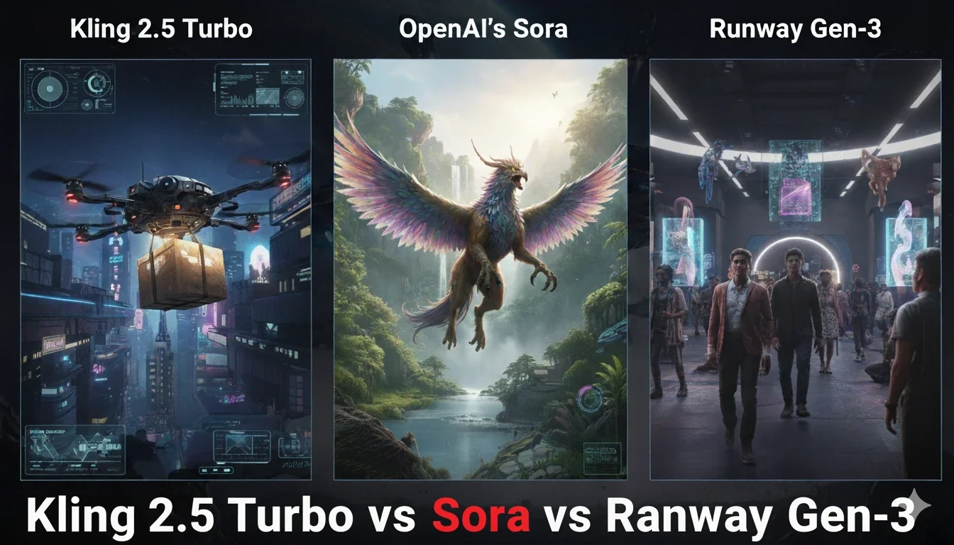 Kling 2.5 Turbo vs OpenAI's Sora vs Runway Gen-3