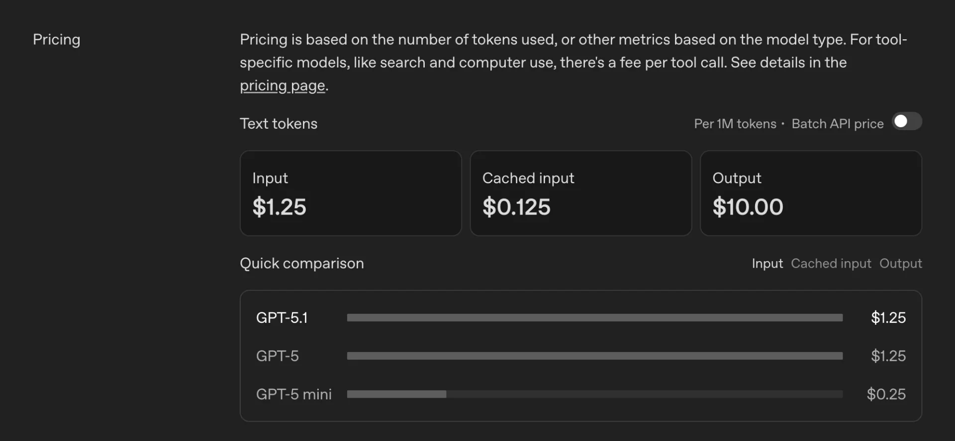 GPT-5.1 API Pricing Breakdown